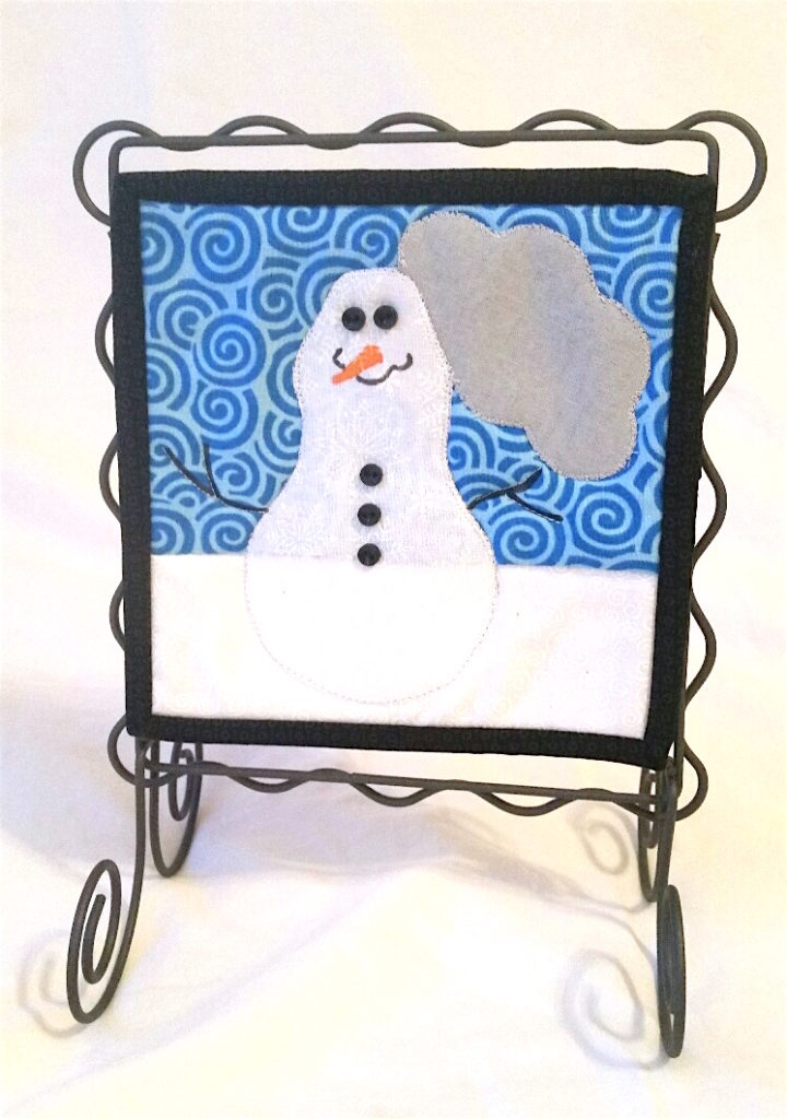 Snowman mini quilt